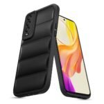 icall Puffer Case Camera Protection Soft Back Cover for Vivo Y20- Black - Rubber