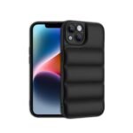 icall Puffer Case Camera Protection Soft Back Cover for Apple iPhone 14 Plus - Black - Rubber