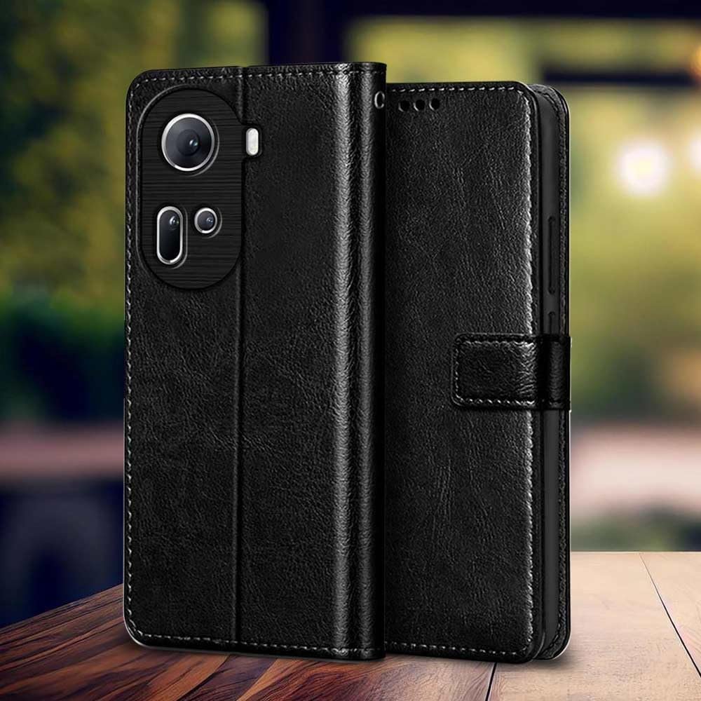 614umZfib3L._SL1000_ icall Shock Proof Flip Cover Back Case Cover for Oppo Reno 11 5G (Flexible | Leather Finish | Card Pockets Wallet & Stand - Image 1