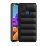 icall Puffer Case Camera Protection Soft Back Cover for Samsung Galaxy M31 / F41 / M31 Prime - Black - Rubber