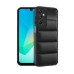 icall Puffer Case Camera Protection Soft Back Cover for Samsung Galaxy A16 5G - Black - Rubber