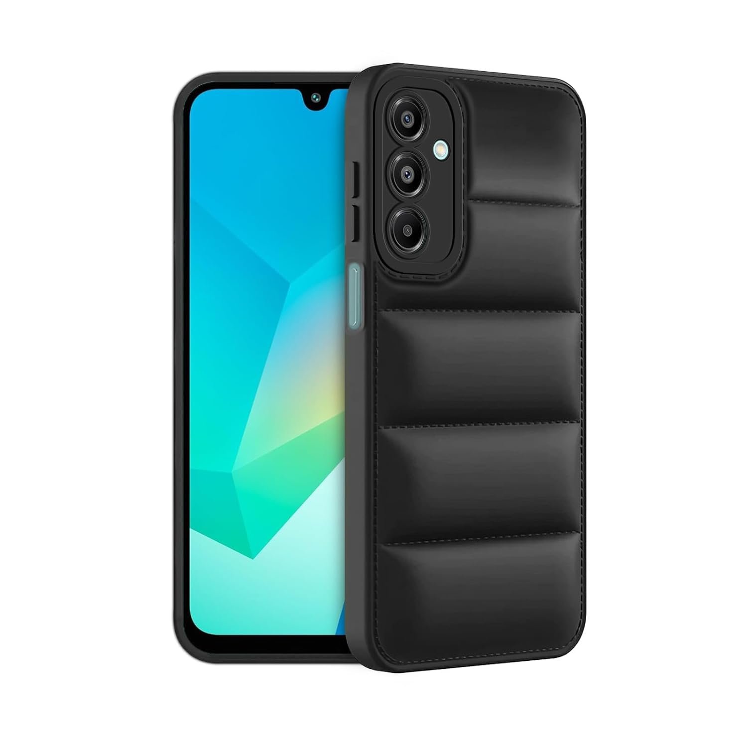61D+n5hQUwL._SL1500_ icall Puffer Case Camera Protection Soft Back Cover for Samsung Galaxy A16 5G - Black - Rubber - Image 1