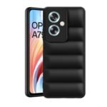 icall Puffer Case Camera Protection Soft Back Cover for Oppo A79 5G - Black - Rubber
