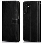 icall Shock Proof Flip Cover Back Case Cover for Samsung Galaxy M14 5G (Flexible | Leather Finish | Card Pockets Wallet & Stand