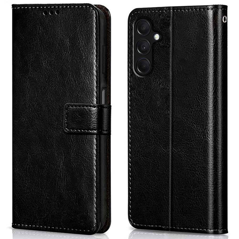 61TjTJCRg7L._SL1000_ icall Shock Proof Flip Cover Back Case Cover for Samsung Galaxy M14 5G (Flexible | Leather Finish | Card Pockets Wallet & Stand - Image 1