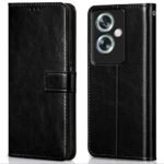 icall Shock Proof Flip Cover Back Case Cover for Oppo A79 5G (Flexible | Leather Finish | Card Pockets Wallet & Stand