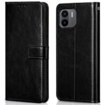 icall Shock Proof Flip Cover Back Case Cover for Redmi A1 | Redmi A2 (Flexible | Leather Finish | Card Pockets Wallet & Stand