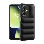 icall Puffer Case Camera Protection Soft Back Cover for OnePlus Nord Ce 3 Lite 5G- Black - Rubber
