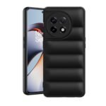 icall Puffer Case Camera Protection Soft Back Cover for OnePlus 11R 5G - Black - Rubber