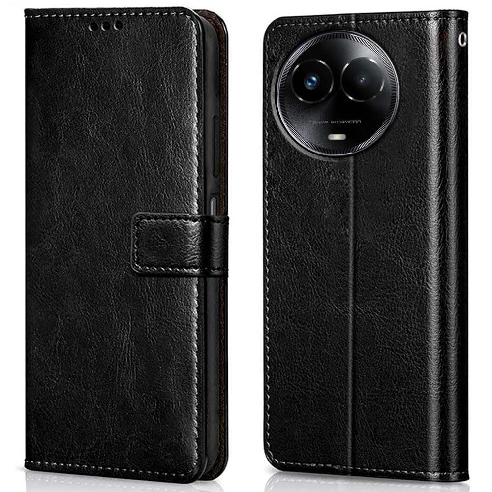 71qEr-xhqaL._SL1000_ icall Shock Proof Flip Cover Back Case Cover for Realme Narzo 60X 5G | Realme 11 5G | Realme 11X 5G | Realme C67 5G (Flexible | Leather Finish | Card Pockets Wallet & Stand - Image 1