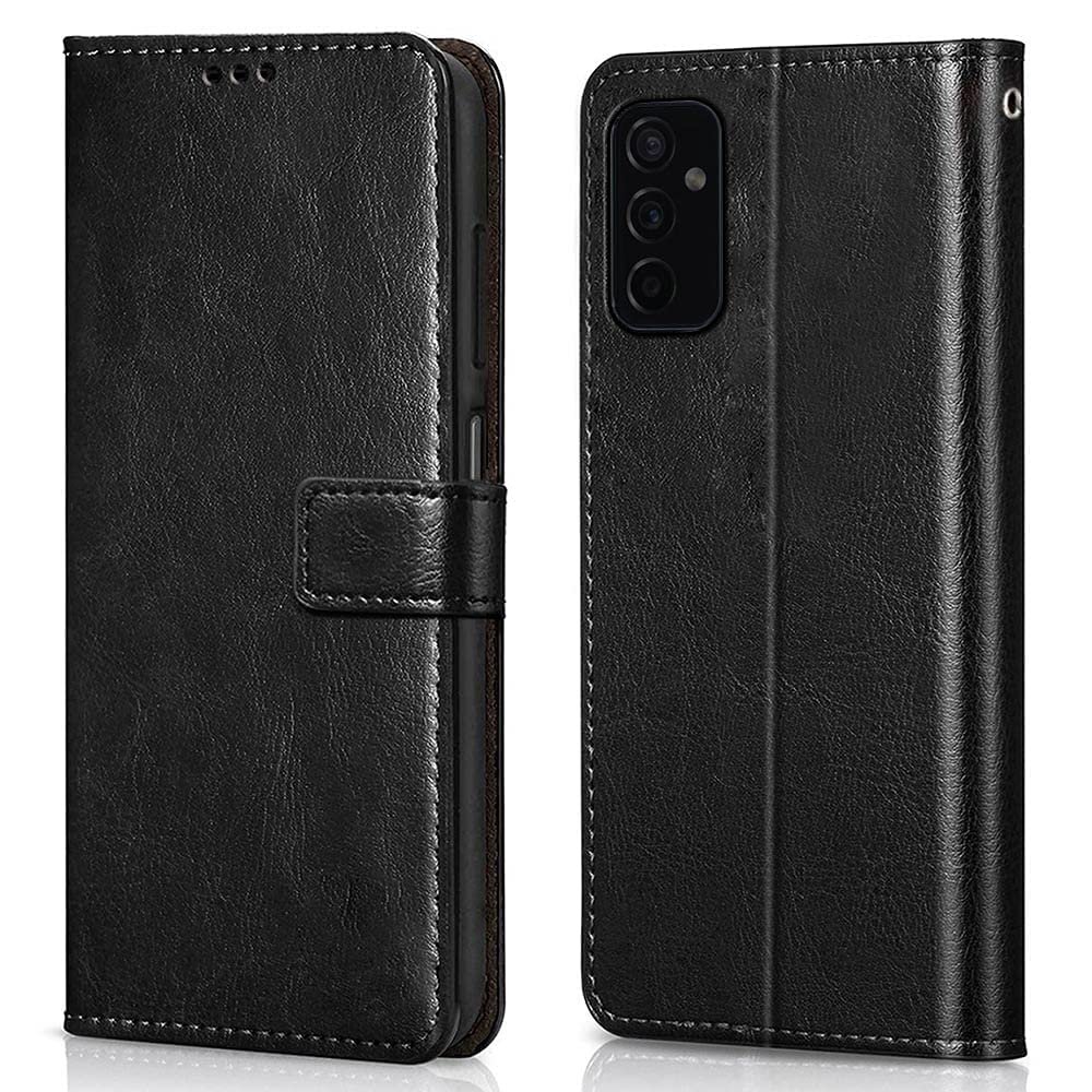 71sT5wF7ysL._SL1000_ icall Shock Proof Flip Cover Back Case Cover for Samsung M52 5G (Flexible | Leather Finish | Card Pockets Wallet & Stand - Image 1