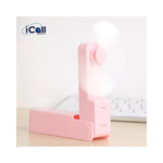 icall Mini Pocket LD1 Hand Fan (3 Speed) modes Build-in Rechargeable Battery with Table Holder Powerful Rechargeable Fan