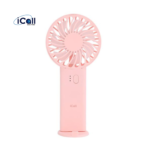 icall LD4 Mini Portable Hand Fan (3 Speed) modes Build-in Rechargeable Battery with Table Holder Powerful Rechargeable Fan